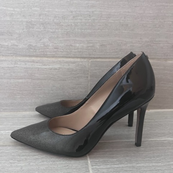 Sam Edelman Hazel Pointed Toe Pumps  8 Shimmery Black Silver New with Defects - Picture 2 of 5